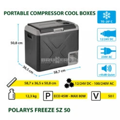 Frigo Congelatore Portatile Brunner Polarys Freeze SZ 50 40 Frigo Congelatore Portatile Brunner Polarys Freeze SZ 50 -Offerte Campeggio Negozio frigo congelatore portatile brunner polarys freeze sz 50 bivalente compressione 18