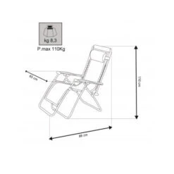 Poltrona Sdraio Cosma Comfort -Offerte Campeggio Negozio poltrona comfort cosma alto grado di comfort struttura pieghevole 2