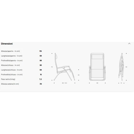 Poltrona LaFuma RSXA Clip Ciel 4 Poltrona LaFuma RSXA Clip Ciel - immagine 2