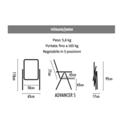 WESTFIELD Sedia Pieghevole Brunner Advancer Small -Offerte Campeggio Negozio sedia pieghevole advancer small 2