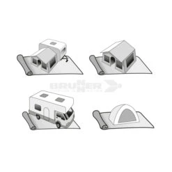 Stuoia Brunner Kinetic 250x350 -Offerte Campeggio Negozio stuoia brunner kinetic 250x350 grammatura 400 copertura pavimento protezione campeggio tenda camper roulotte 2