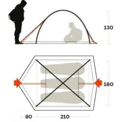 Ferrino Tenda Kalahari 3 -Offerte Campeggio Negozio tenda ferrino kalahari 3 due ingressi areata comoda vacanze mare 3